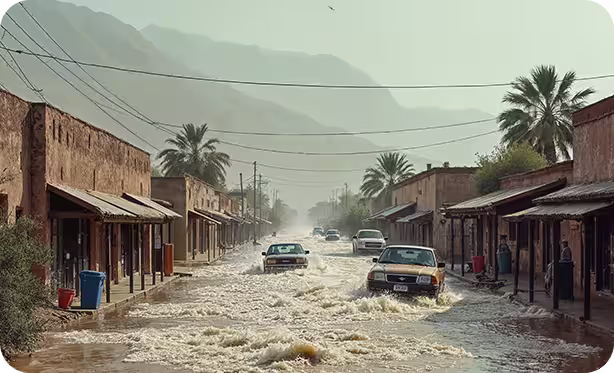 Angin topan, badai, banjir, dan kerusakan akibat air